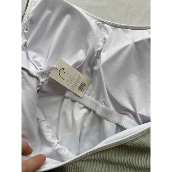 Coral Reef "The Escape" One-Piece Swimsuit Womens Large Sage Green Padded Lined - Picture 4 of 5